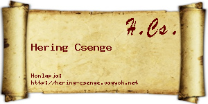 Hering Csenge névjegykártya